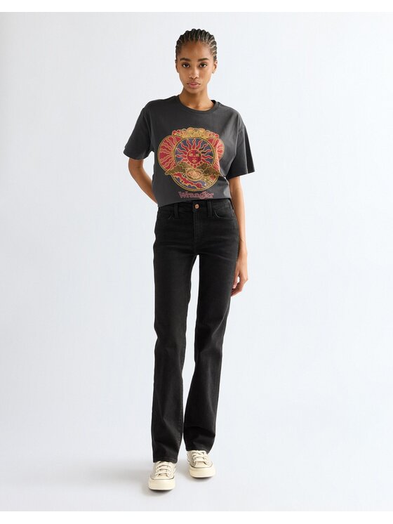 Wrangler Wrangler Jeansy STRAIGHT Czarny Straight Leg