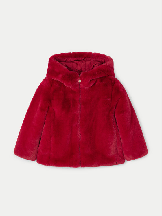 Mayoral Mayoral Pelzmantel 4486 Rot Regular Fit
