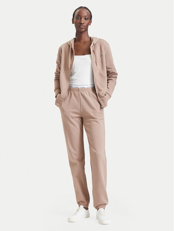 Guess Guess Majica dugih rukava O5RQ01 KCO31 Smeđa Regular Fit