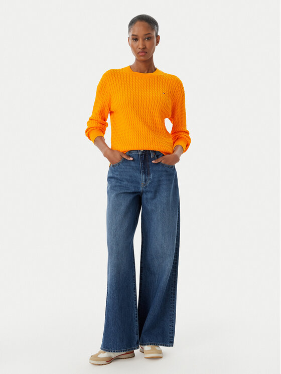 Tommy Hilfiger Tommy Hilfiger Pullover Fine WW0WW44993 Orange Regular Fit