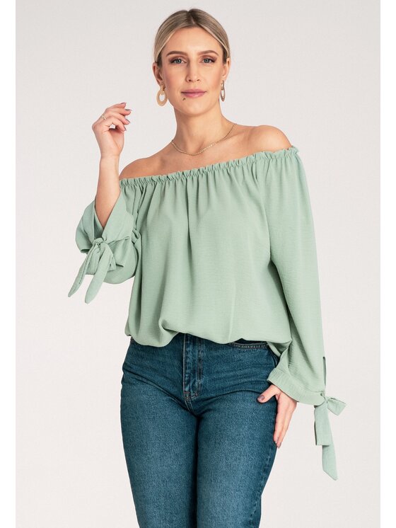 FIGL FIGL Blúzka M1133 Zelená Regular Fit