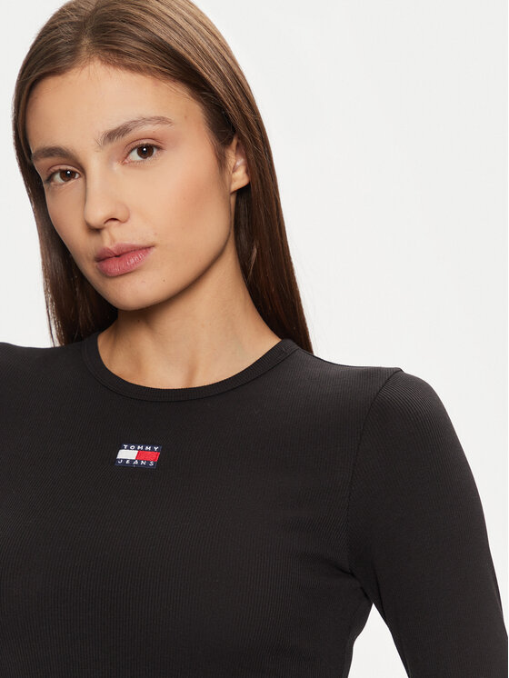 Tommy Jeans Tommy Jeans Bluza DW0DW20178 Črna Slim Fit
