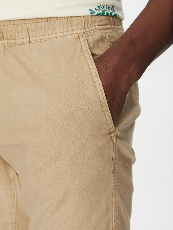 INDICODE INDICODE Szorty materiałowe Wamo 70-728 Beżowy Slim Fit