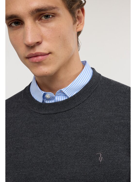 Trussardi Trussardi Cardigan M0038000005N013 Grigio Regular Fit