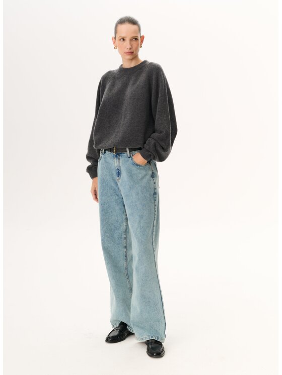 LEBRAND LEBRAND Sweter Beth Szary Regular Fit