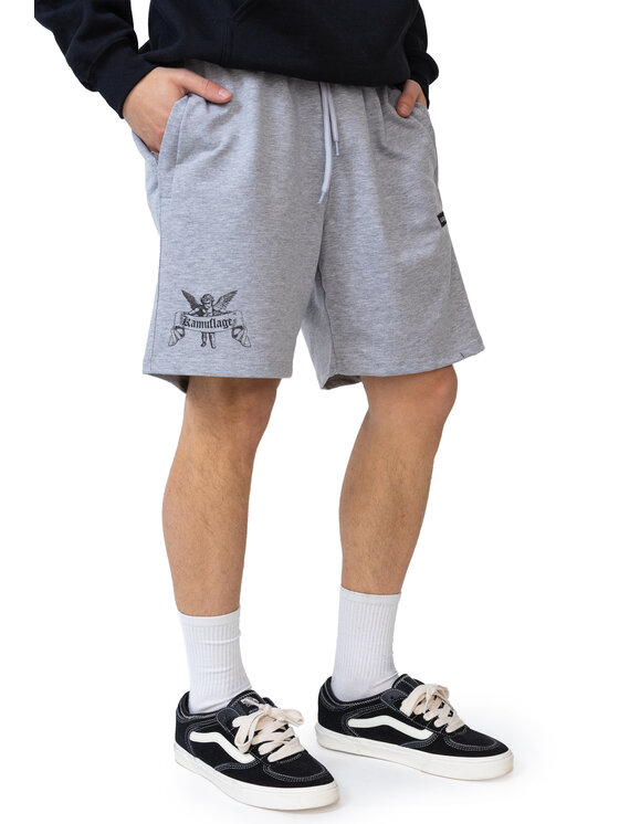 Kamuflage Kamuflage Szorty materiałowe Hellfire Szary Regular Fit