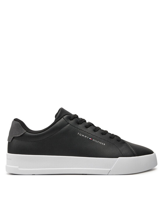 Tommy Hilfiger Tommy Hilfiger Αθλητικά Th Court Leather Grain Ess FM0FM05297 Μαύρο