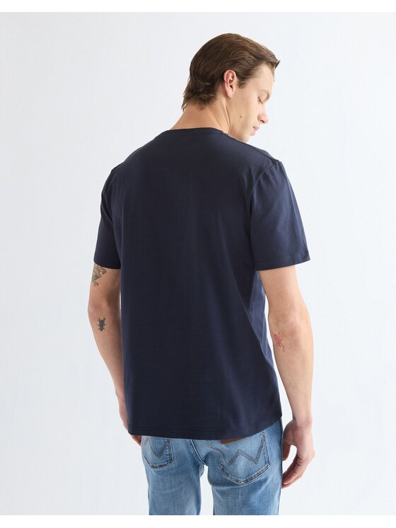 Wrangler Wrangler T-Shirt SMALL AMERICANA TEE Niebieski Regular Fit