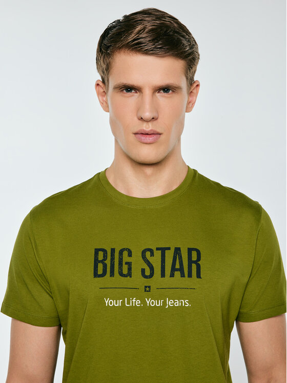 BIG STAR BIG STAR T-Shirt BRUNO Zielony Basic Fit
