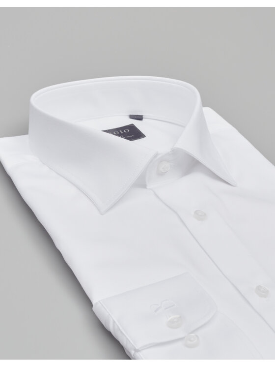Borgio Borgio Koszula manziana Biały Slim Fit