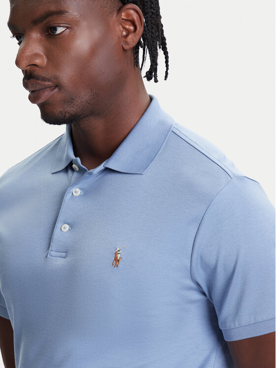 Polo Ralph Lauren Polo Ralph Lauren Polo majica 710704319169 Modra Custom Slim Fit
