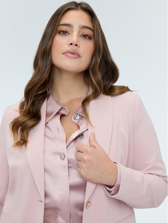 Fiorella Rubino Fiorella Rubino Marynarka Q012T000250N006 Różowy A-Line Fit