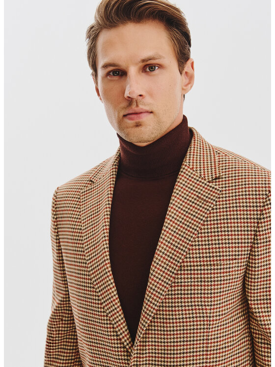 Pako Lorente Pako Lorente Marynarka P25WF-3X-027 Brązowy Slim Fit