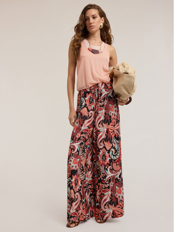 Motivi Motivi Pantaloni di tessuto P159W000811N0R6 Rosso Over Fit