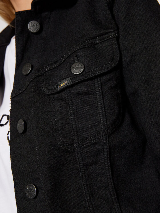 Lee Lee Giacca di jeans Rider L541PI47 112112700 Nero Slim Fit
