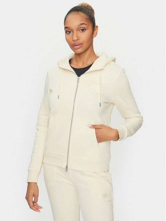 Gant Gant Μπλούζα Reg Tonal Shield Zip Hoodie 4200671 Εκρού Regular Fit
