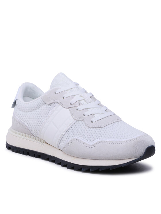 Tommy Jeans Tommy Jeans Sneakersy Runner Mix Material EM0EM01167 Biela