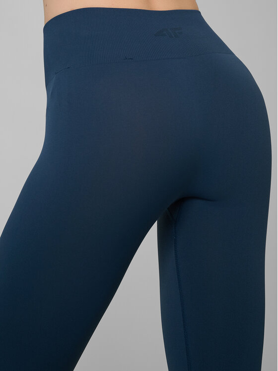 4F 4F Legginsy BASIC+ Turkusowy Slim Fit