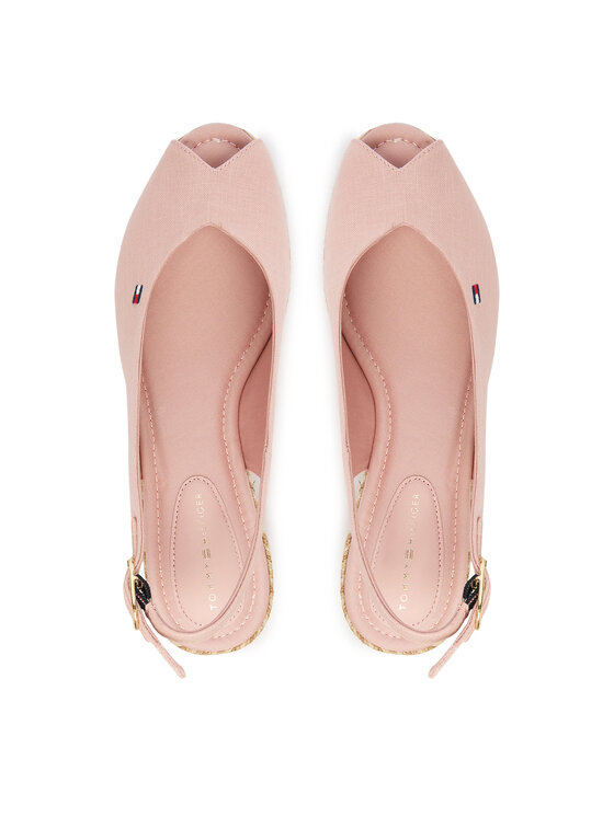 Tommy Hilfiger Tommy Hilfiger Espadryle Mid Wedge Espad Slingback Speck FW0FW09472 Różowy