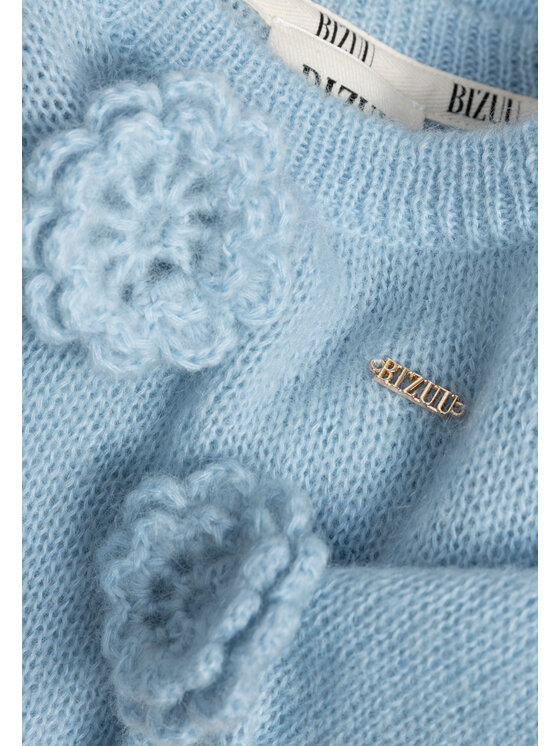 BIZUU BIZUU Sweter ADRIS Niebieski Standard Fit