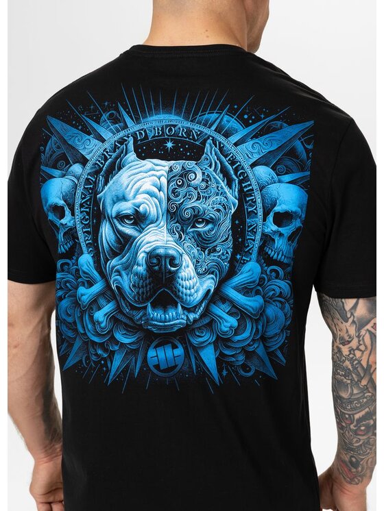 PITBULL PITBULL T-Shirt Koszulka męska PITBULL WORLD 3XL Czarny Regular Fit