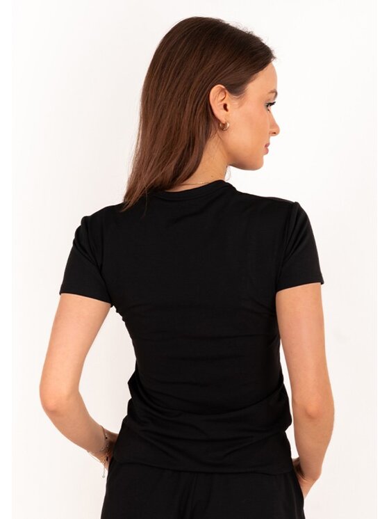 DKaren Sport DKaren Sport Bluzka DK31 Krótki Czarny Classic Fit