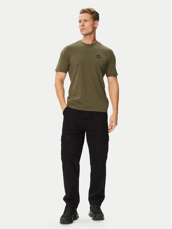 Napapijri Napapijri Marškinėliai S-Badge NP0A8949 Chaki Regular Fit