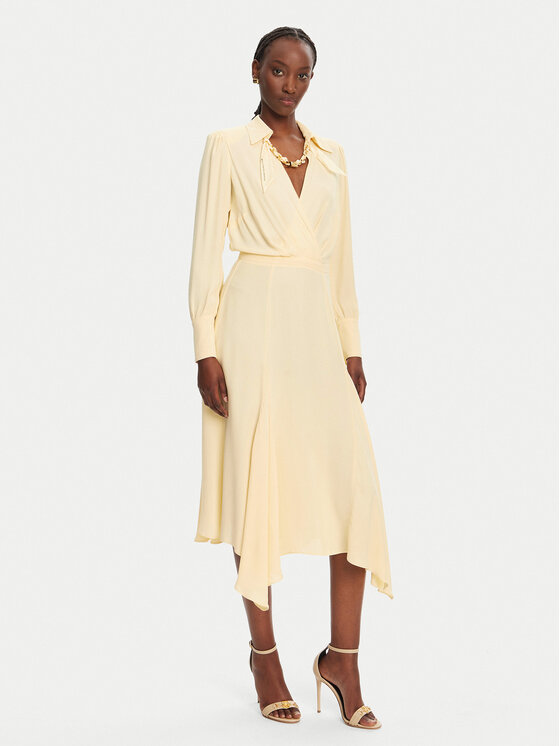 Elisabetta Franchi Elisabetta Franchi Koktejlové šaty AB86352E2 DC7 Žlutá Regular Fit