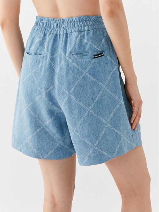 KARL LAGERFELD KARL LAGERFELD Дънкови шорти 231W1106 Син Relaxed Fit