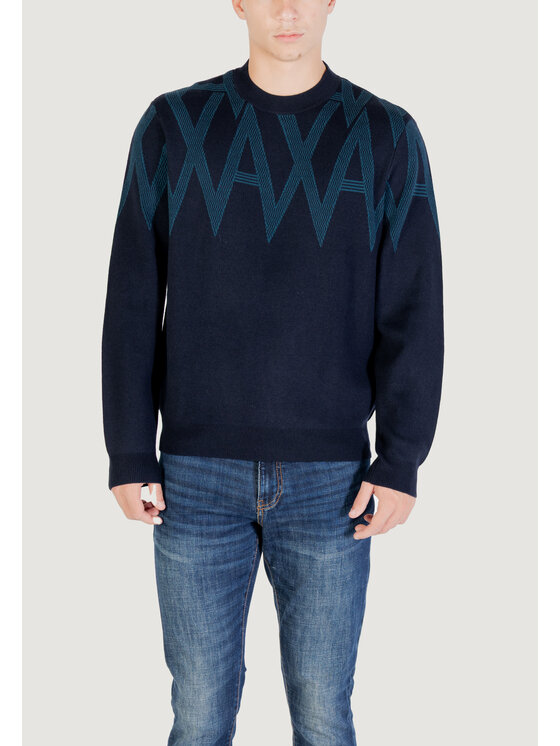 Armani Exchange Armani Exchange Sweter PULLOVER Zielony Over Fit