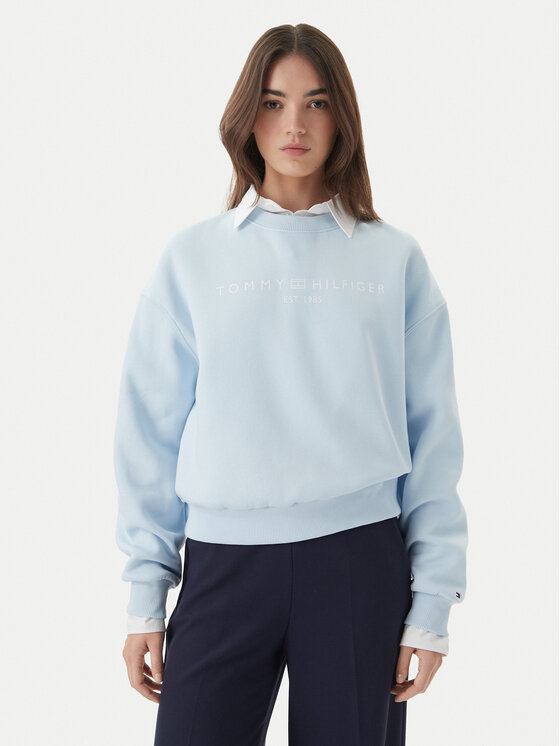 Tommy Hilfiger Tommy Hilfiger Sweatshirt WW0WW47831 Hellblau Regular Fit