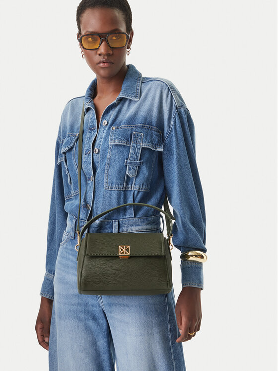 Calvin Klein Calvin Klein Handtasche Emblem Hw Pebble Shoulder Bag 25 LV04F3425G Grün