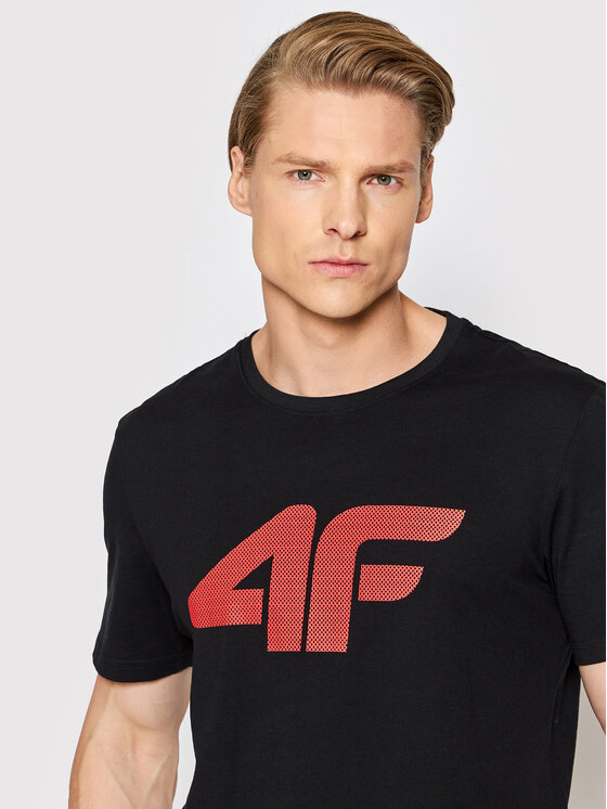 4F 4F T-Shirt H4L22-TSM353 Czarny Regular Fit