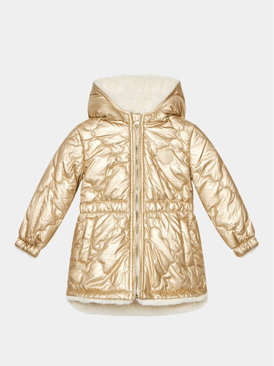 Guess Guess Μπουφάν πουπουλένιο K3BL08 WEYO0 Χρυσό Regular Fit