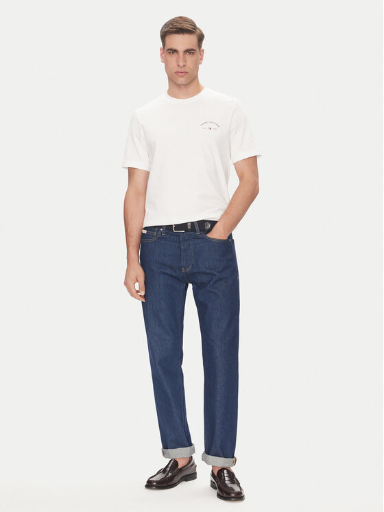 Tommy Hilfiger Tommy Hilfiger T-Shirt Hotel MW0MW39352 Biały Regular Fit