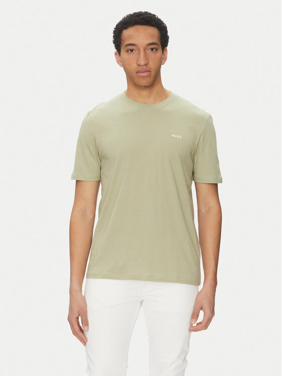 HUGO HUGO Marškinėliai Dero222 50466158 Žalia Regular Fit