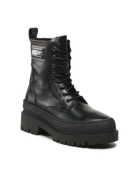 Tommy Jeans Tommy Jeans Botine Tjw Foxing Lace Up EN0EN02217 Negru