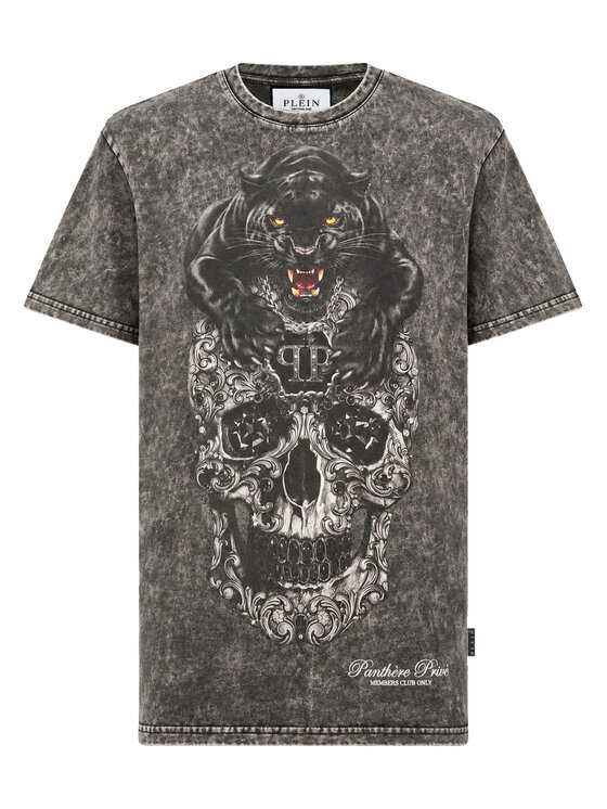 PHILIPP PLEIN PHILIPP PLEIN T-Shirt 32085 Czarny Regular Fit