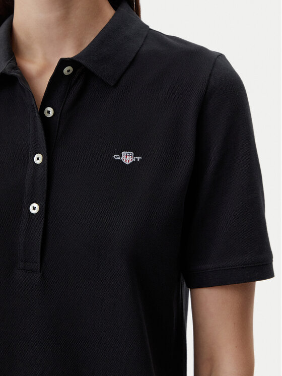 Gant Gant Φόρεμα καθημερινό Shield 4201529 Μαύρο Regular Fit