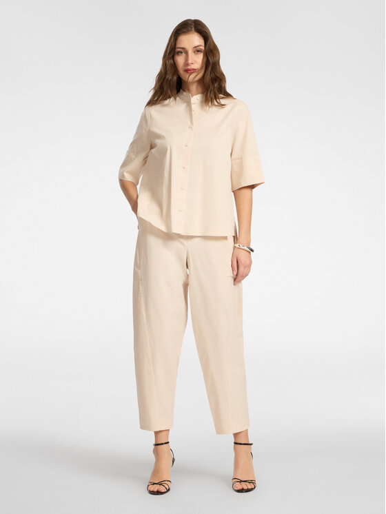 Elena Mirò Elena Mirò Spodnie materiałowe P000Z000179N002 Kremowy Regular Fit