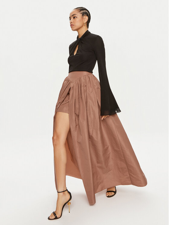 PINKO Pinko Maxi suknja Botticino 102784 Y3LE Smeđa Relaxed Fit