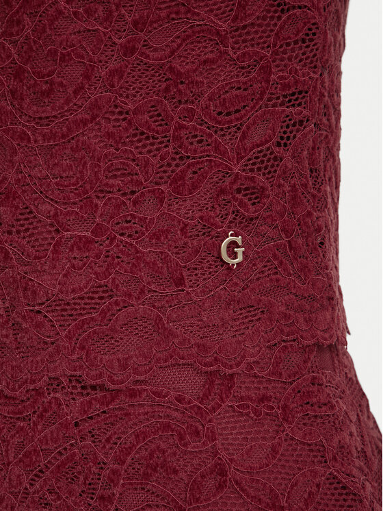 Guess Guess Bluzka W6BP30 K6382 Bordowy Regular Fit