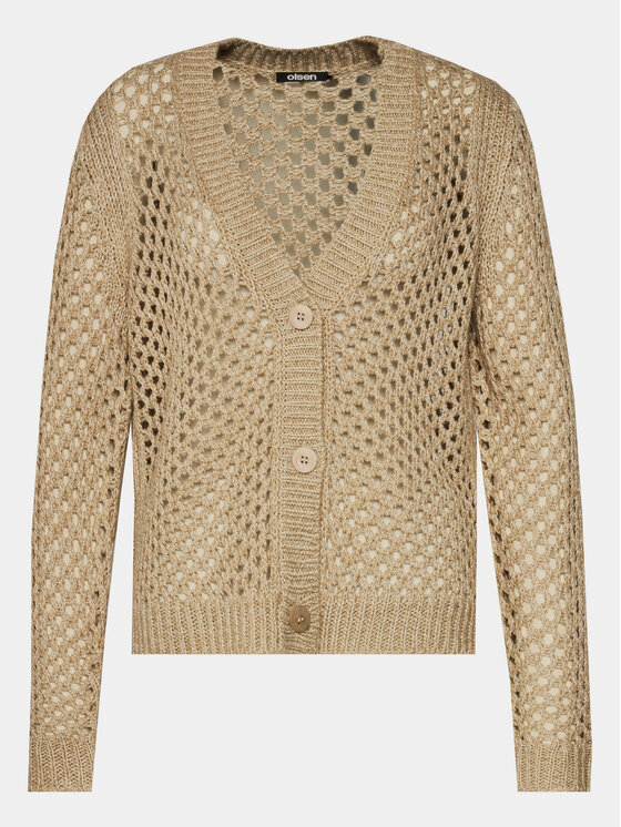 Olsen Olsen Kardiganas Henny 11004183 Smėlio Regular Fit