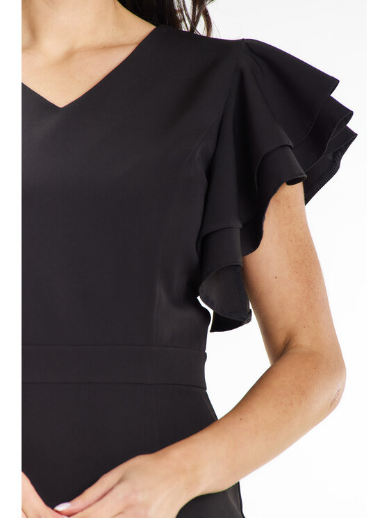 Awama Awama Sukienka wieczorowa A634 Czarny Basic Fit