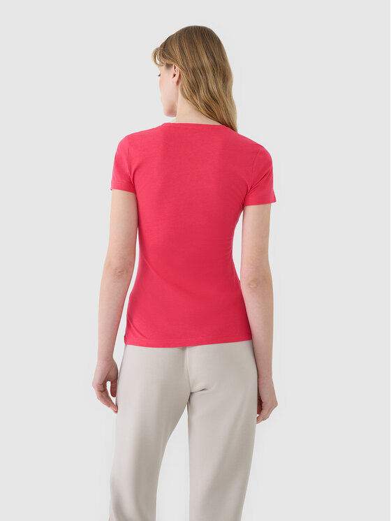 4F 4F T-Shirt COMMON GROUND Różowy Slim Fit