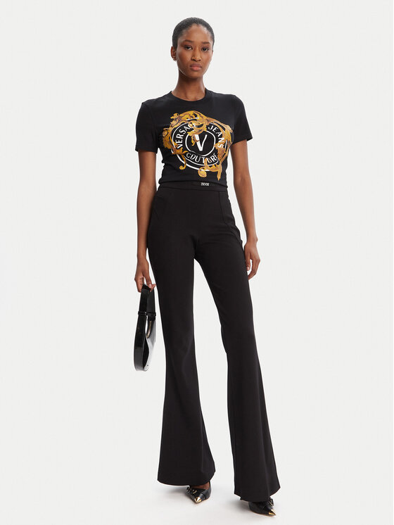 Versace Jeans Couture Versace Jeans Couture Hlače iz tkanine 79HAA105 J0092 Črna Slim Fit