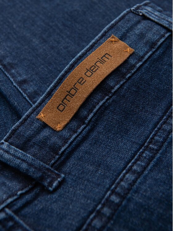 Ombre Ombre Jeansy OM-PADP-0216 Niebieski Slim Fit