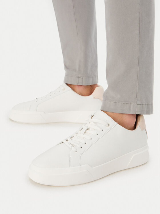 Calvin Klein Tenisice Chunky Cupsole Laceup Clean Lth HM0HM02239 Bijela