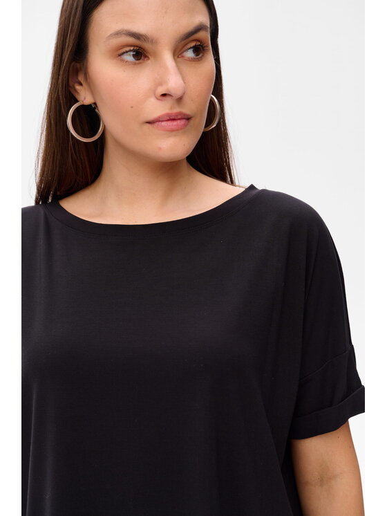 blue shadow blue shadow Bluzka Renzi Czarny Regular Fit
