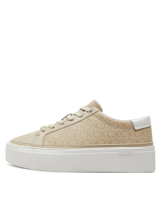 Calvin Klein Calvin Klein Tenisice Flatform Cup Lace Up Epi Mono HW0HW01911 Bež